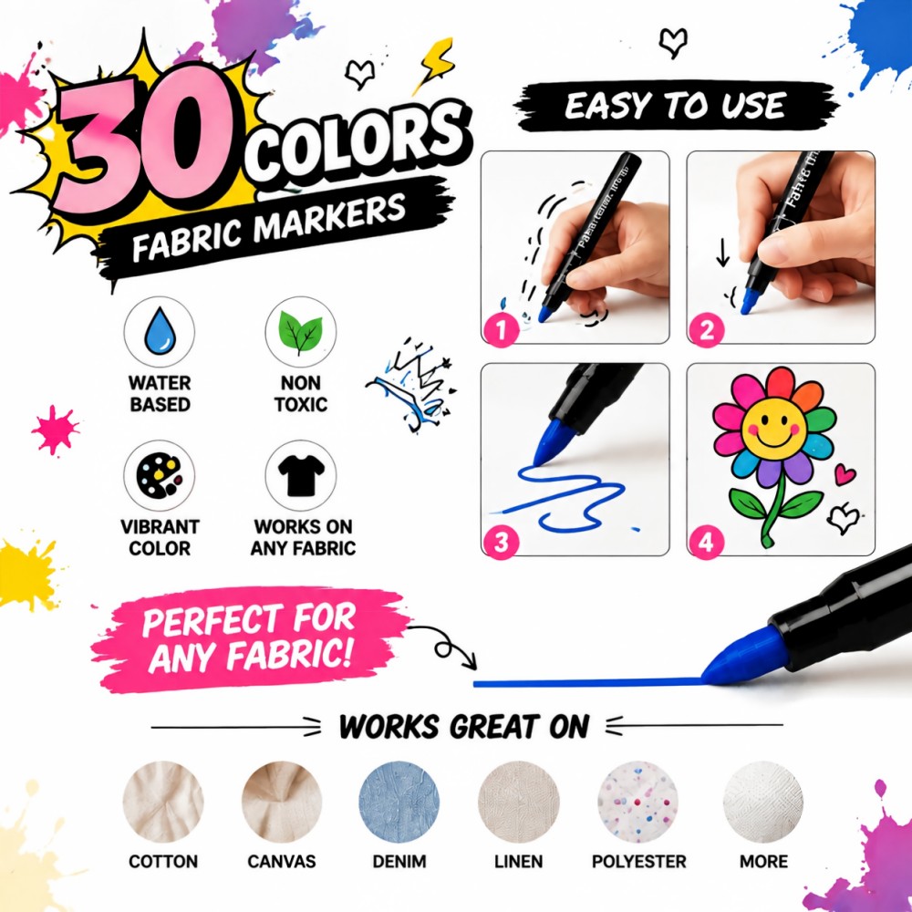 Lot de 6 à 48 feutres pour tex - Painting Supplies avis et prix