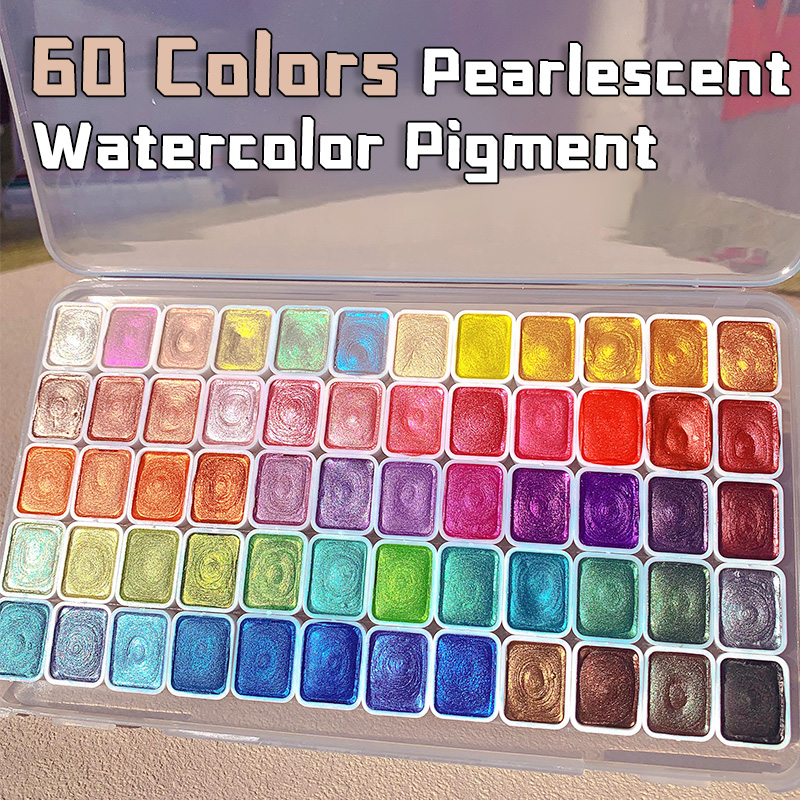 Pigment d'aquarelle perlé 20/2 - Watercolor Paint Set Solid Pigment avis et prix