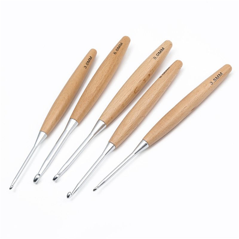 ABJI-40 crochets à crochet en  - Wooden Crochet Hooks Ergonomic Handle avis et prix