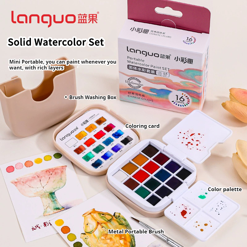 LANGUO – ensemble de peinture  - Watercolor Paint Set Solid Pigment avis et prix